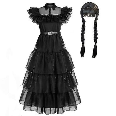 Wednesday Addams Kostümset, Kostümverkleidung für erwachsene Mädchen