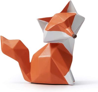 Amoy-Art Fuchs-Statue, Dekoration, Tierfigur, Tierskulptur, modernes Interieur, Wohnz