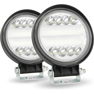 2PCS LED Arbeitslicht Arbeitsstange Nebelscheinwerfer 72W 4 Zoll 6000K 7200LM für LKW