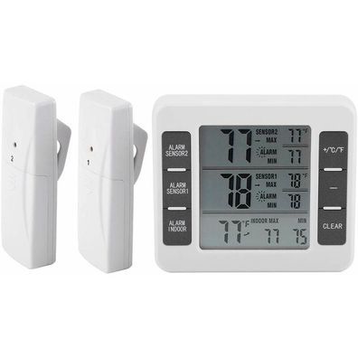 Kühlschrank-Gefrierschrank-Thermometer, digitaler Alarm, Tonalarm mit drahtlosem Sens