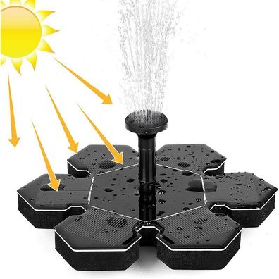 Solarbrunnen für den Außenbereich 1,5 W, Solarwasserpumpe, Solarteichpumpe mit Batter