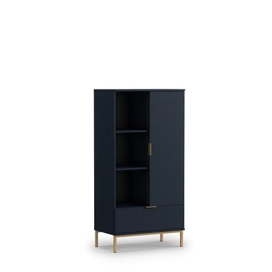 Furmeb24 - PULA R70 - Eintüriger Regal mit Schublade , gerade Metallbeine.