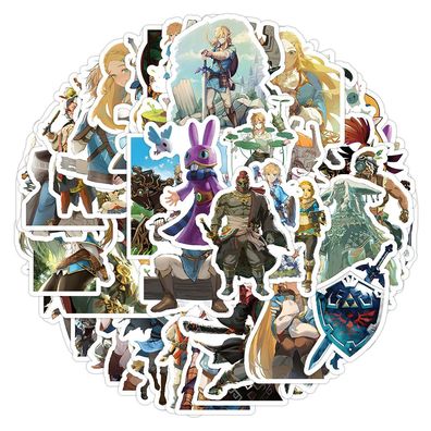 100pcs Abziehbilder Set Zelda: Tears of the Kingdom Sticker für Handy Koffer Tasse
