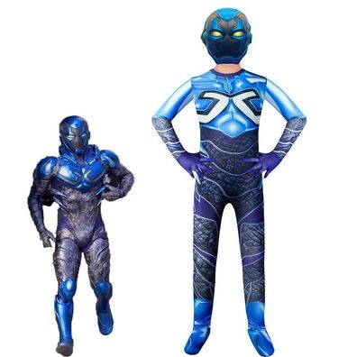 Kinder Halloween Overall Blue Beetle merch Bodysuit Marvel Superhero Cosplay Kostüm