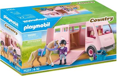 Playmobil Country 71237 Pferdetransporter, Pferd und Transporter für den Reiterhof...