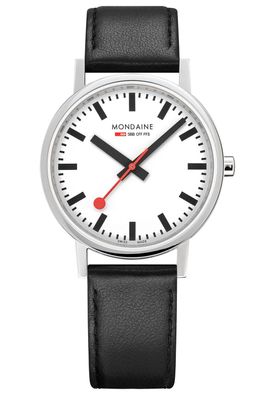 Mondaine Unisex-Uhr Classic Schwarz 36 mm A660.30314.11SBBV