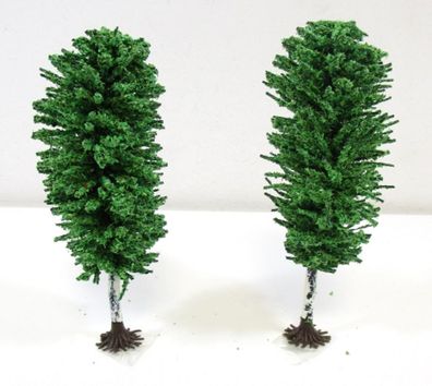 Jordan H0 [3A] Modell - Laubbäume Birken hellgrün mit Fuss ca.12cm 2 Stück - OVP