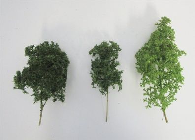 Jordan H0/ N [4B] Modell - Natur-Laubbäume beflockt 8-12cm 12 Stück - OVP NEU