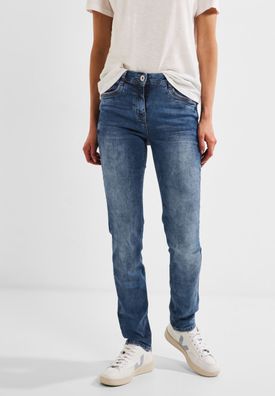 Cecil Slim Fit Jeans in Mid Blue Wash 30er Länge