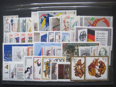 Bund Jahrgang 1989 Einzelmarken / Sätze aus MiNr.1397-1443 postfrisch * * Auswahl