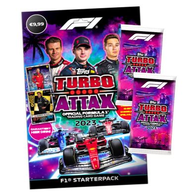 Topps Turbo Attax Karten Formula 1 - 2023 - 1 Starter + 2 Booster Sammelkarten