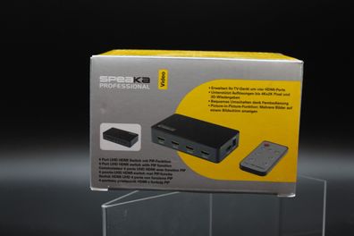 SpeaKa Professional 4 Port HDMI-Switch Picture in Picture-Funktion Fernbedienung