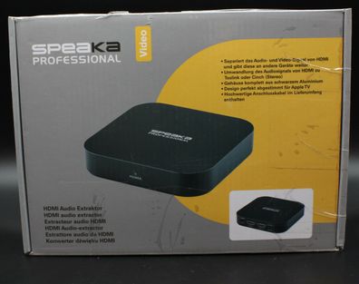 Speaka Professional Audio Extraktor 3840 x 2160 Pixel Aluminium schwarz