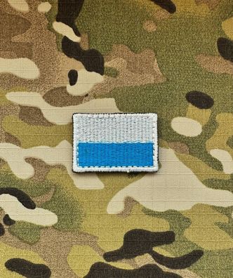 Patch Flagge Freistaat Bayern Blau - Weiß, Klett Morale Aufnäher Heer Armee