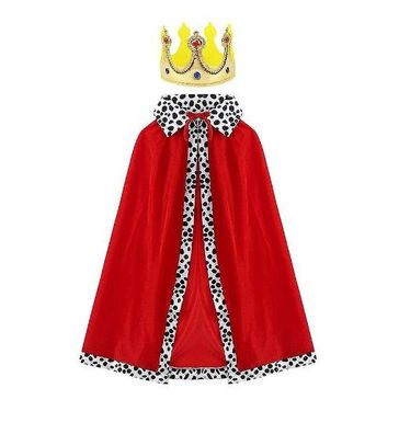 King´s Coat Queen Coat Velvet Coat Costume And Crown For Theme Party Theatre Fancy Dr