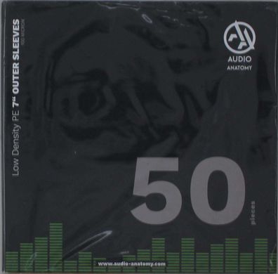 50x Low Density PE 7" Outer Sleeves (100 Micron) - Audio Anatomy - (Vinyl / Zubehör