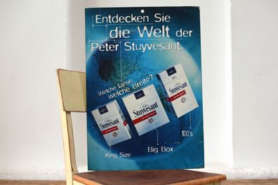 Reklameschild Groß 60 x 42cm Werbeschild 90er Antik Alt Vintage Peter Stuyvesant
