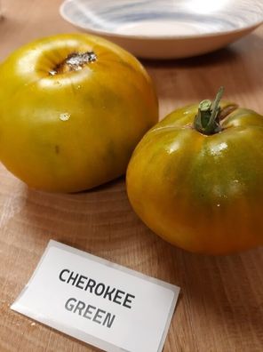 Tomate Cherokee Green aus den USA - Tomato 5+ Samen - Seeds - Graines P 436