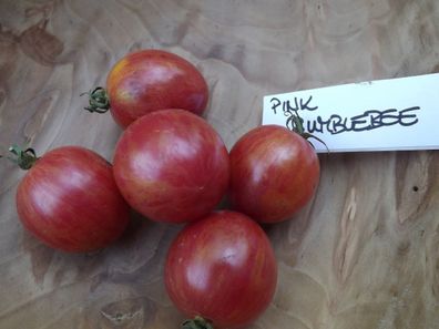 Tomate Pink Bumblebee - 5+ Samen - Seeds - Knackig und Süßaromatisch! P 065