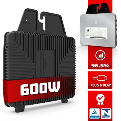 BYM 600W Micro-Wechselrichter Inverter für Balkonkraftwerk Solarmodule Microinverter