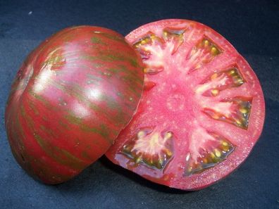Berkeley tie dye heart Tomate - 5+ Samen - Saatgut - Exotisch und RIESIG! P 051