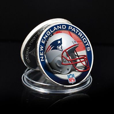 USA Football Medaille New England Silber Plated (Med514)