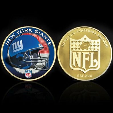USA Football Medaille New York Giants Gold Plated(Med516)