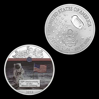 50th Anniversary der Mond Landung 2019 Medaille Amerika (Med519)