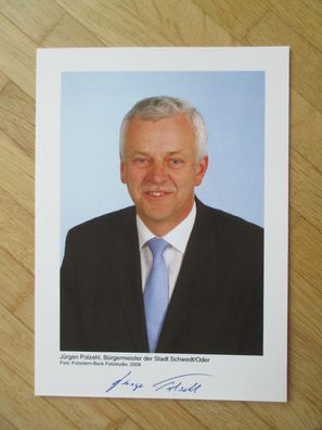 Bürgermeister von Schwedt/ Oder Jürgen Polzehl - handsigniertes Autogramm!!!