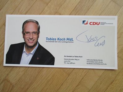 Schleswig-Holstein MdL CDU Tobias Koch - handsigniertes Autogramm!!!