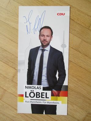 MdB CDU Politiker Nikolas Löbel - handsigniertes Autogramm!!!