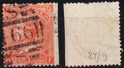 England GREAT Britain [1865] MiNr 0024 Platte 09 BR ( O/ used ) [01]