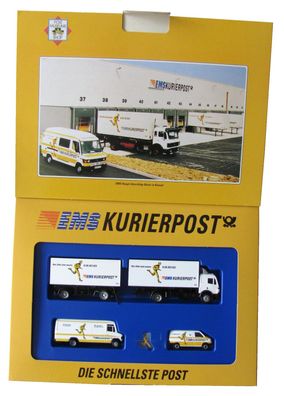 Deutsche Post - EMS Kurierpost - Set mit 3 Fahrzeugen & 1 Figur - von Herpa