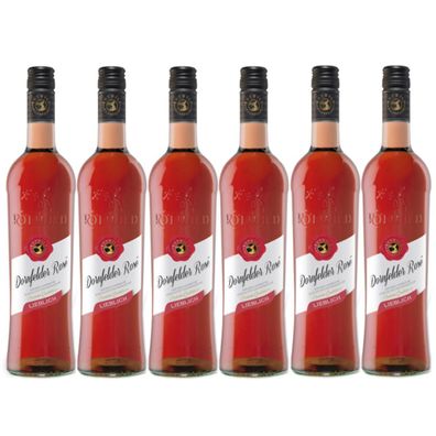 Rotwild Dornfelder Rose lieblich rote Trauben 750ml 6er Pack