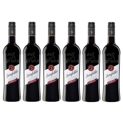 Rotwild Dornfelder lieblich Rheinhessen Rotwein 750ml 6er Pack