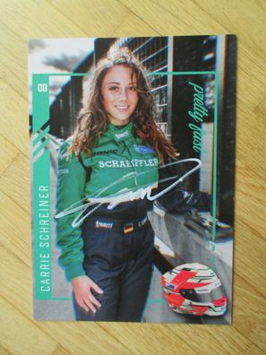 Formel 4 ADAC GT-Masters Audi Rennfahrerin Carrie Schreiner - handsign. Autogramm!!!