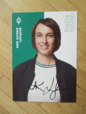 SV Werder Bremen Saison 22/23 Anne-Kathrin Laufmann - handsigniertes Autogramm!!!