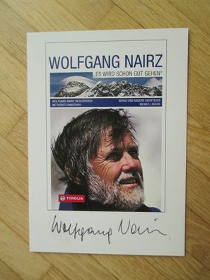 Expeditionsleiter v. Reinhold Messner - Prof. Wolfgang Nairz handsigniertes Autogramm