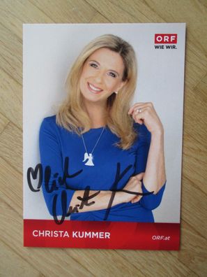 ORF Fernsehmoderatorin Christa Kummer - handsigniertes Autogramm!