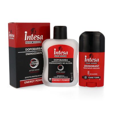 intesa pour Homme After Shave ENERGY POWER 100ml + deostick ylang ylang