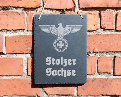 Schiefertafel "Stolzer Sachse" #0132 Wehrmacht Schild Eingang