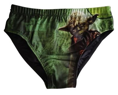 Star Wars Meister Yoda Badehose Badeslip für Kinder, Jungen grün Größe 128 cm