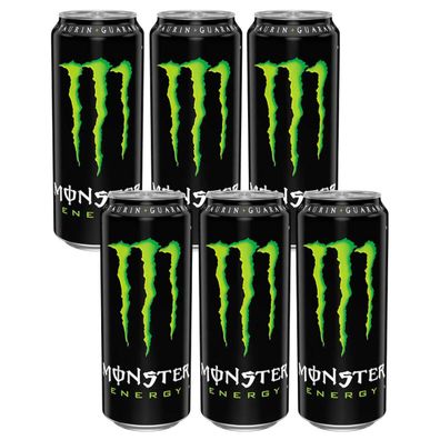 Monster Energy Drink Erfrischungsgetränk mit Koffein 500ml 6er Pack