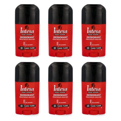 intesa pour Homme Deostick YLANG YLANG 6x 50 ml - deo stick ohne Alkohol