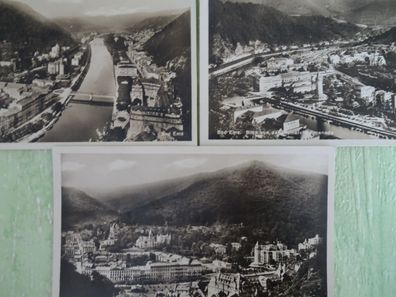 3 sehr alte Postkarten AK KF s/ w Bad Ems Rhein Karl Fischer Photographie