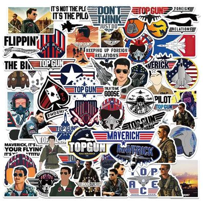 Top Gun Maverick Pete Mitchell 100pcs Abziehbilder Set für Handy Tasse DIY Sticker