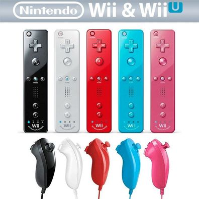 Nintendo Wii + Wii U Original 2 in 1 Remote Motion Plus Nunchuk
