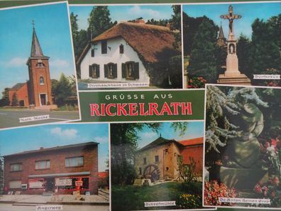 alte Postkarte Jakob Krahpohl AK Rickelrath Anton Heinen Grab Schrofmühle Angerweg...