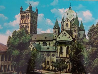 alte Postkarte AK Neuss am Rhein Münster