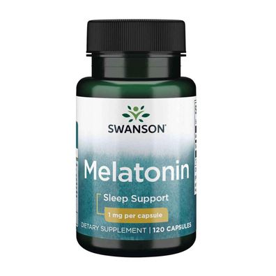 Swanson Melatonin | 120 Kapseln | 1mg | Supplement Vegetarisch | Nahrungsergänzung...